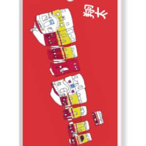 赤い電車　キーホルダー　