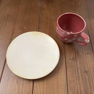 カップとお皿のセット(小豆色)