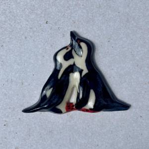 寄添いペンギンの箸置き(ブローチ可)