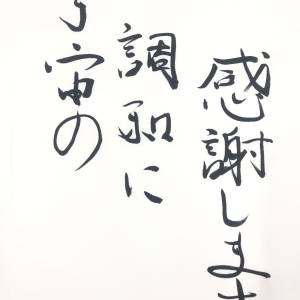 【宇宙の調和】天からのエネルギーを降ろし書いた習字です。