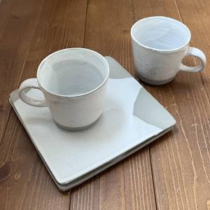 カップとお皿のセット(グレー)