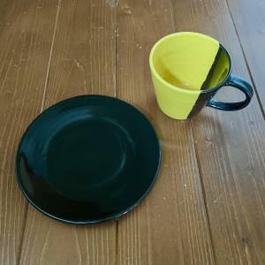 カップとお皿のセット(黄色)